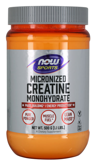 Now Sports, Micronized Creatine Monohydrate Pure Powder 500 g (1.1 lbs)